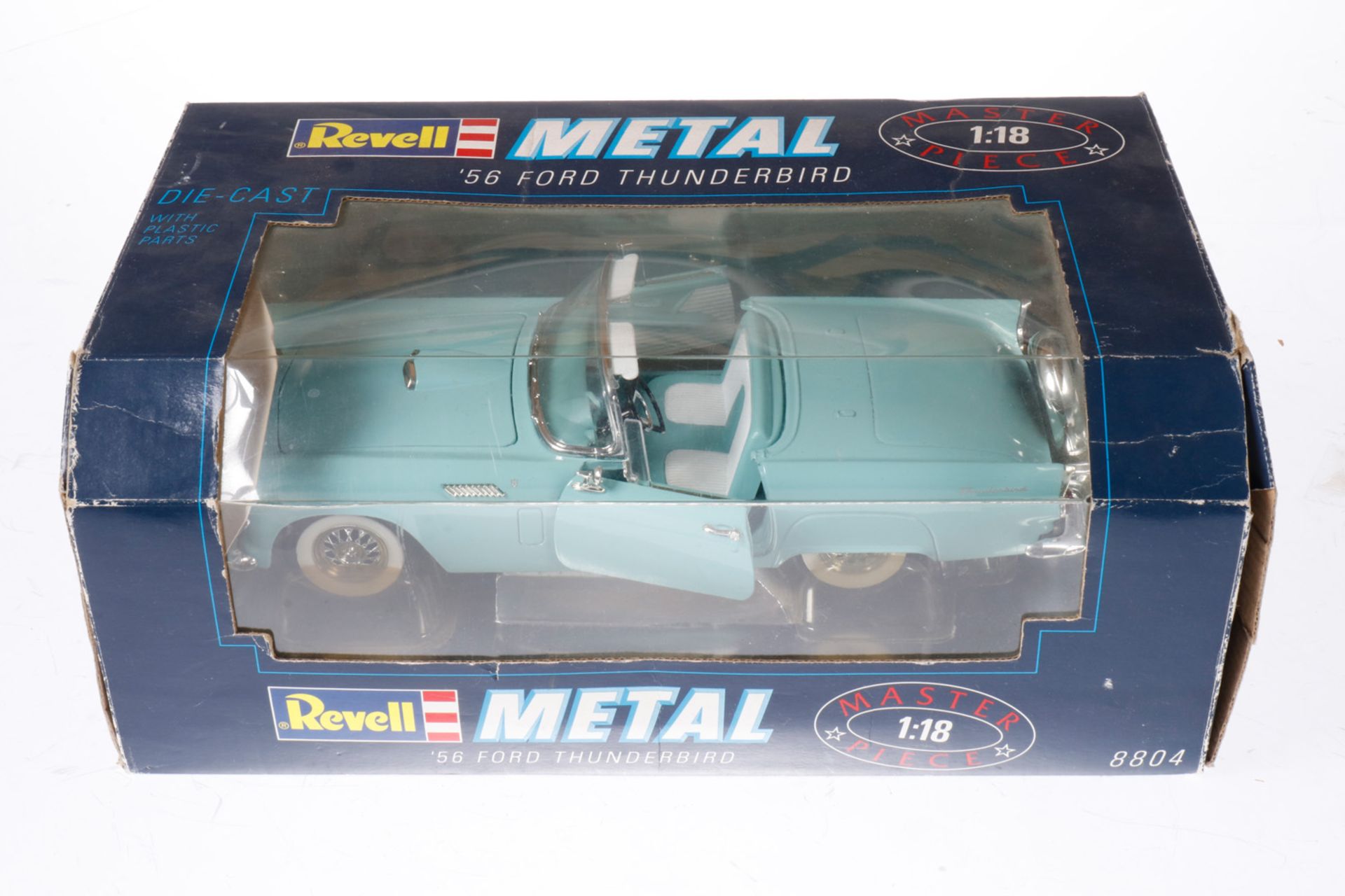 Revell Metal "56 Ford Thunderbird", 1/18, im teilw. besch. OK, Alterungs- und Gebrauchsspuren, Z 2