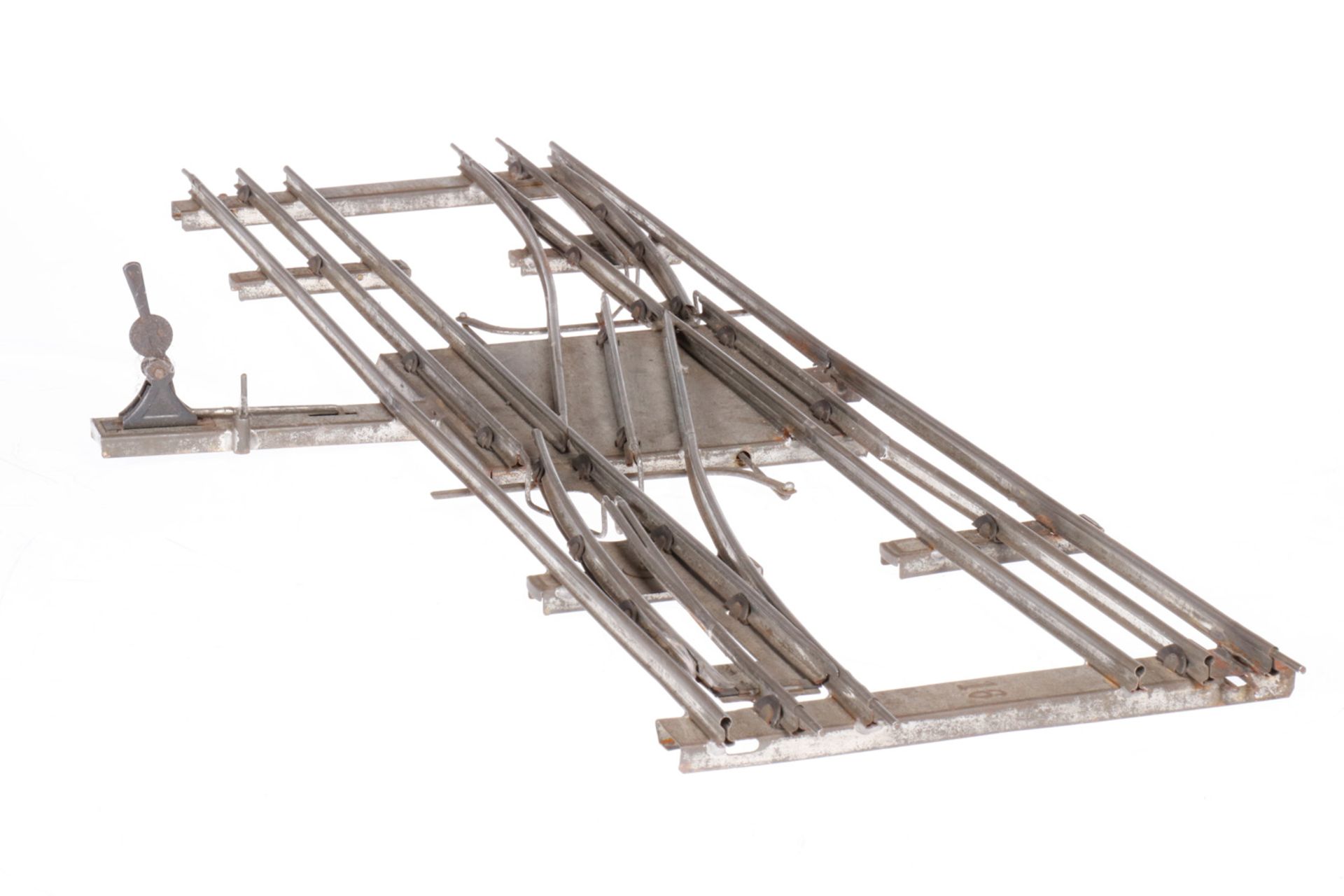 Märklin Parallelweiche, S 1, für elektr. Betrieb, ohne Laterne, L 70,5 cm, bespielt