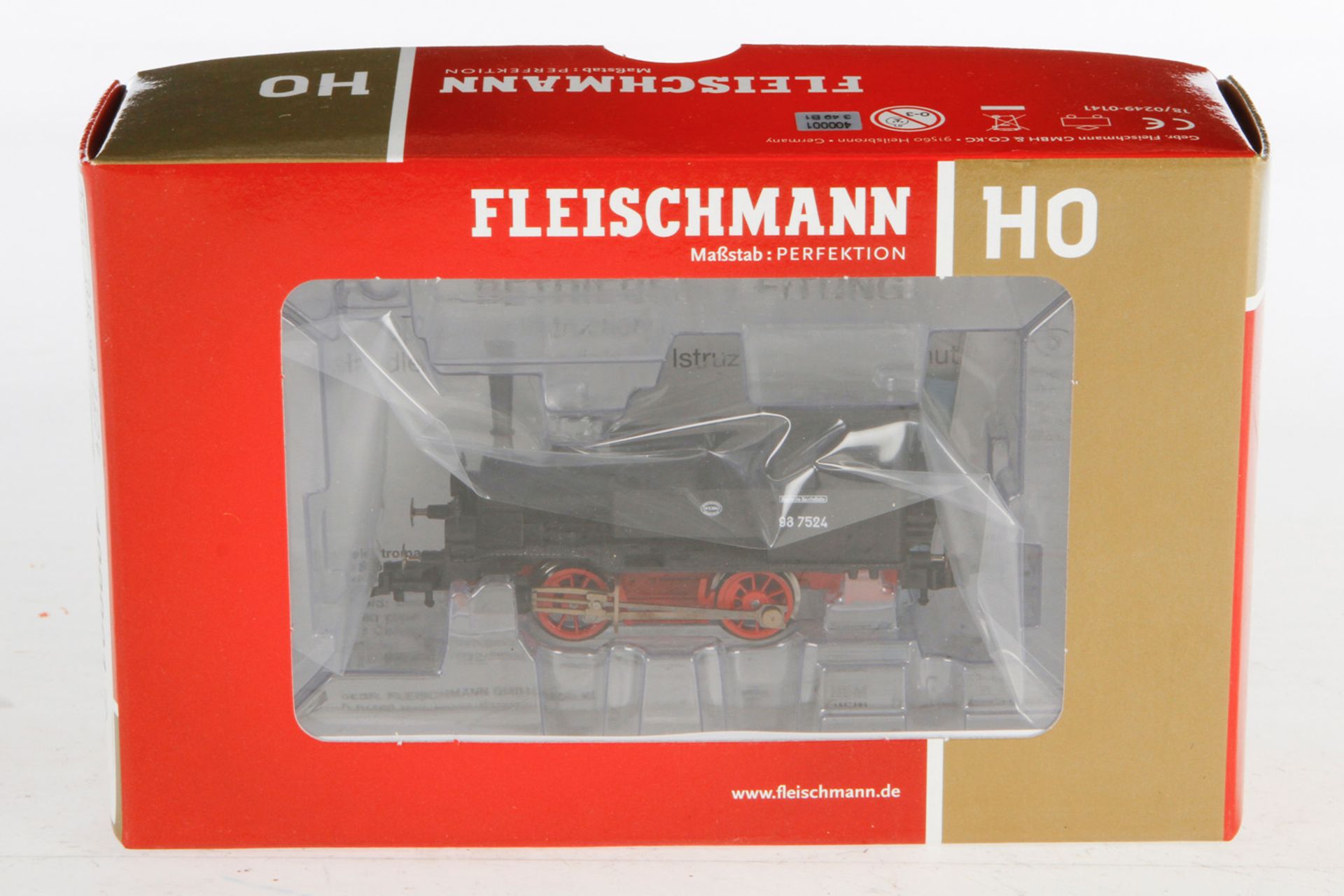 Fleischmann Perfektion B-Tenderlok "98 7524" 400001, S H0, schwarz, OK, Z 1-2