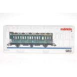 Märklin Abteilwagen 5813, S 1, grün, L 39, OK, Z 1-2