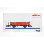 Märklin offener Güterwagen5896, S 1, braun, L 27,5, OK, Z 1-2