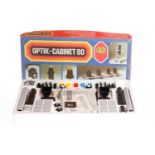 "Optik-Cabinet 80", Kamenzer Spielwaren, zum Selbstbau von 7 optischen Geräten, mit Anleitung,