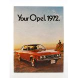 Opel Prospekt "Your Opel 1972", Printed in USA, englisch, farbig