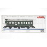 Märklin Abteilwagen 5817, S 1, grün, L 39, OK, Z 1-2