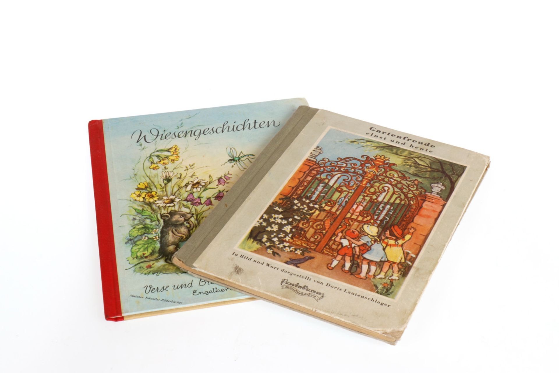 2 Kinderbücher: 1 x "Gartenfreude einst und heute", Erntekranz Verlag 1942, 1 x "Wiesengeschichten",