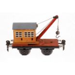 Märklin Kranwagen 1668, S 0, HL, verändert, tw nachlackiert, L 13, im NB-OK, bespielt