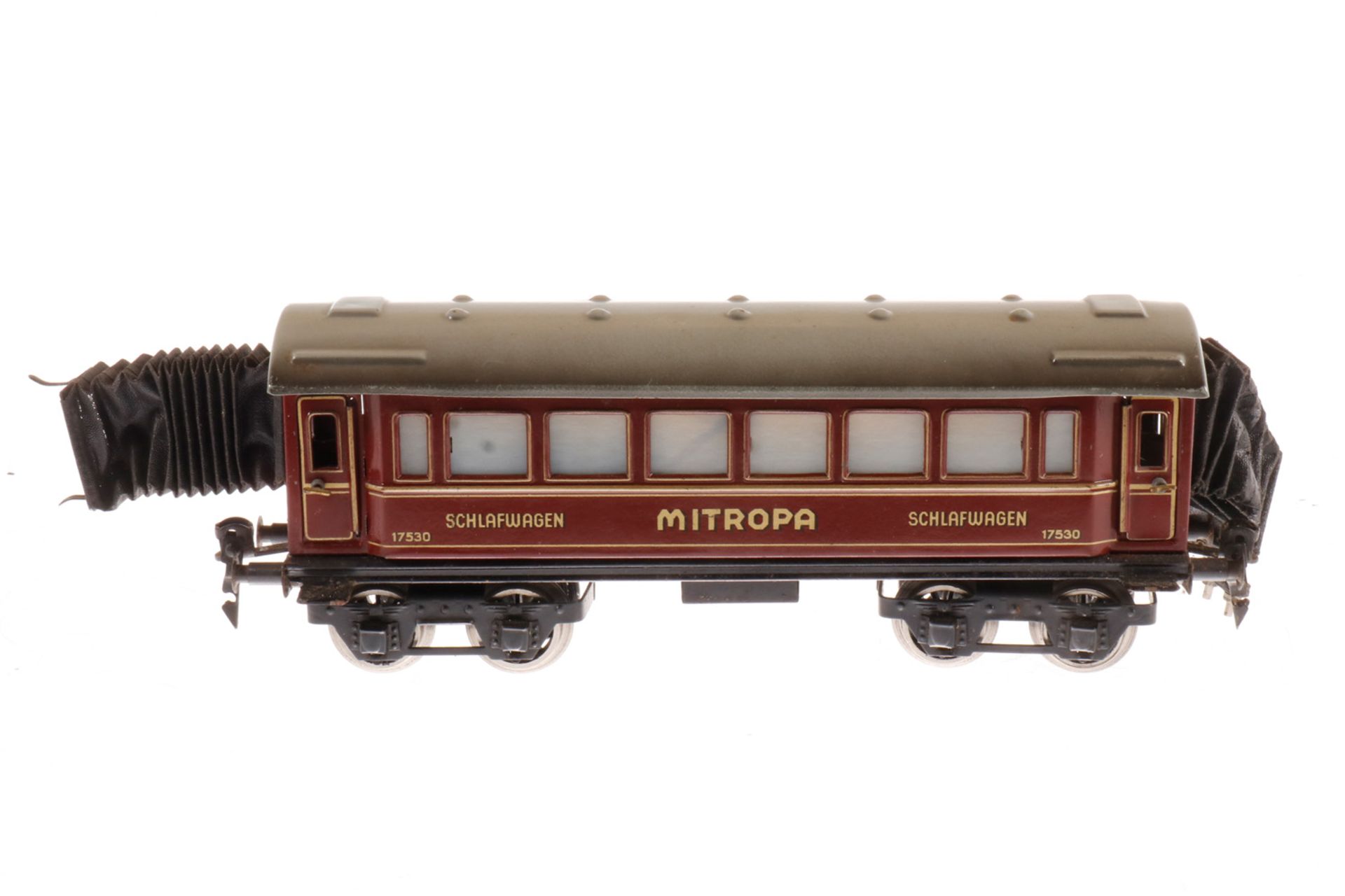 Märklin Mitropa Schlafwagen 1753, S 0, CL, mit 4 AT, Puffer ersetzt, LS, L 25,5, bespielt