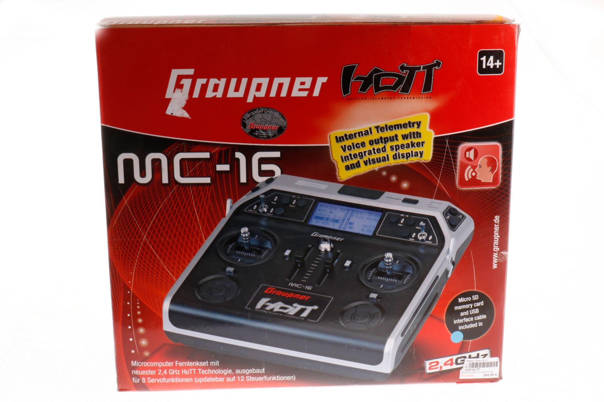 Graupner R/C Einzelsender MC-16 HoTT 33016.77, OK, Z 1