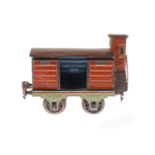 Märklin gedeckter Güterwagen 1804, S 1, uralt, HL, mit BRHh, ST fehlt, meist nachlackiert, L 15