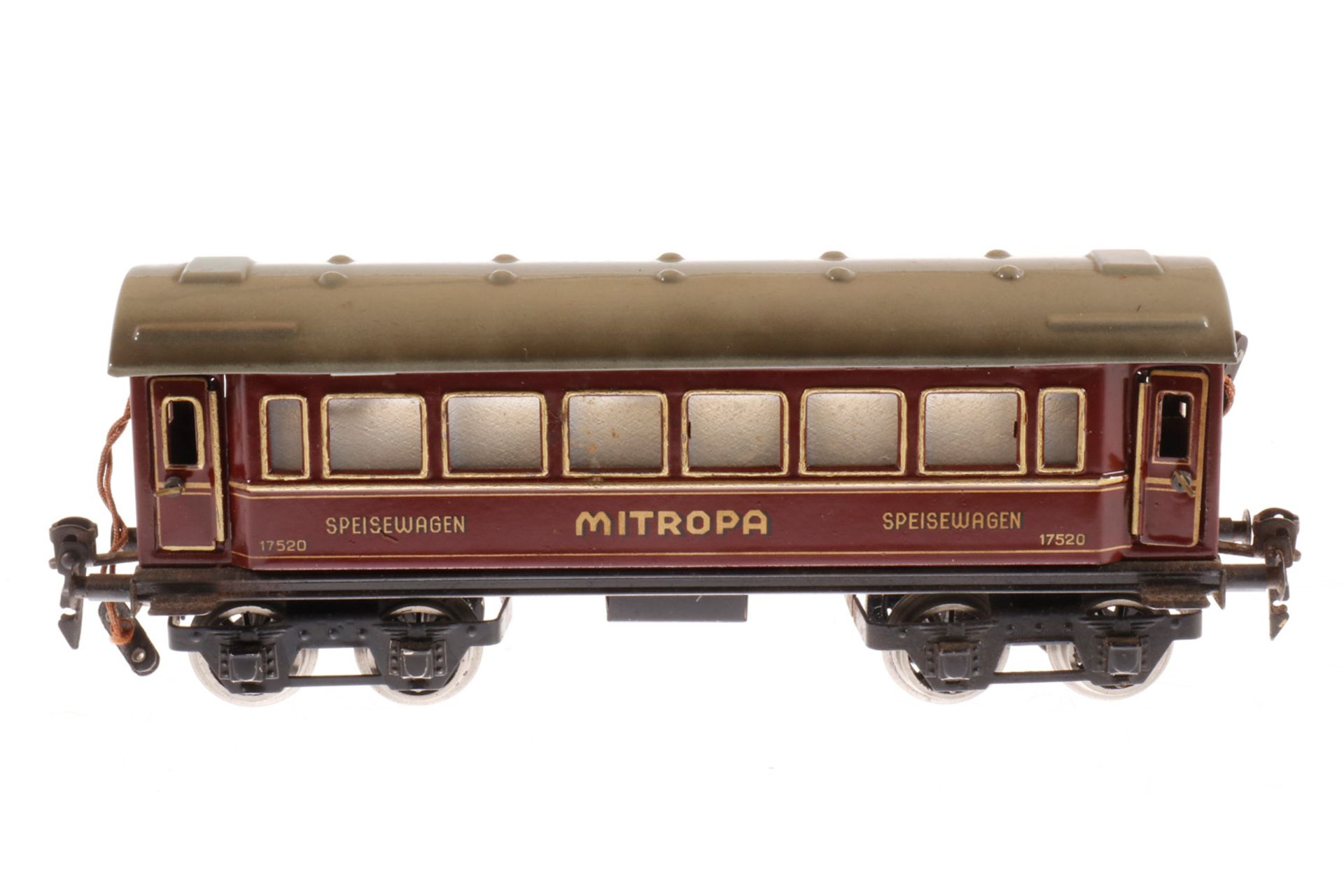 Märklin Mitropa Speisewagen 1752, S 0, CL, mit 4 AT, Puffer ersetzt, LS, L 25, bespielt