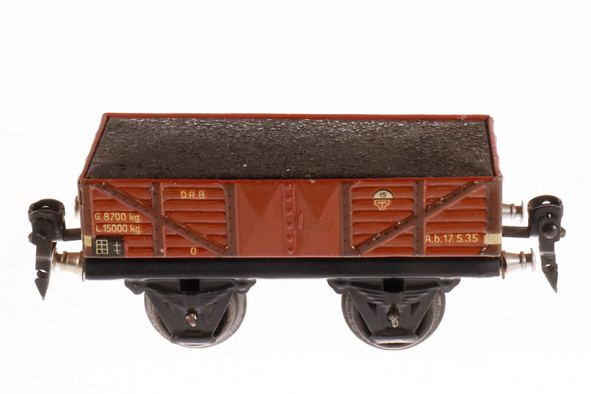 Märklin offener Güterwagen 1661, S 0, CL, mit Kohleeinsatz, L 13, im NB-OK, bespielt