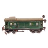 Märklin Gepäckwagen 1754, S 0, CL, mit 4 AT und 2 STH, Fremdbeleuchtung, LS, Puffer ersetzt, L 25,