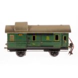 Märklin Gepäckwagen 1808, S 0, CL, mit Schlussbeleuchtung, 2 ST und 2 AT, verändert, L 18,5, im NB-