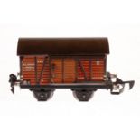 Märklin gedeckter Güterwagen 1681, S 0, CL, mit 1 ST, verändert, L 14, im NB-OK, bespielt