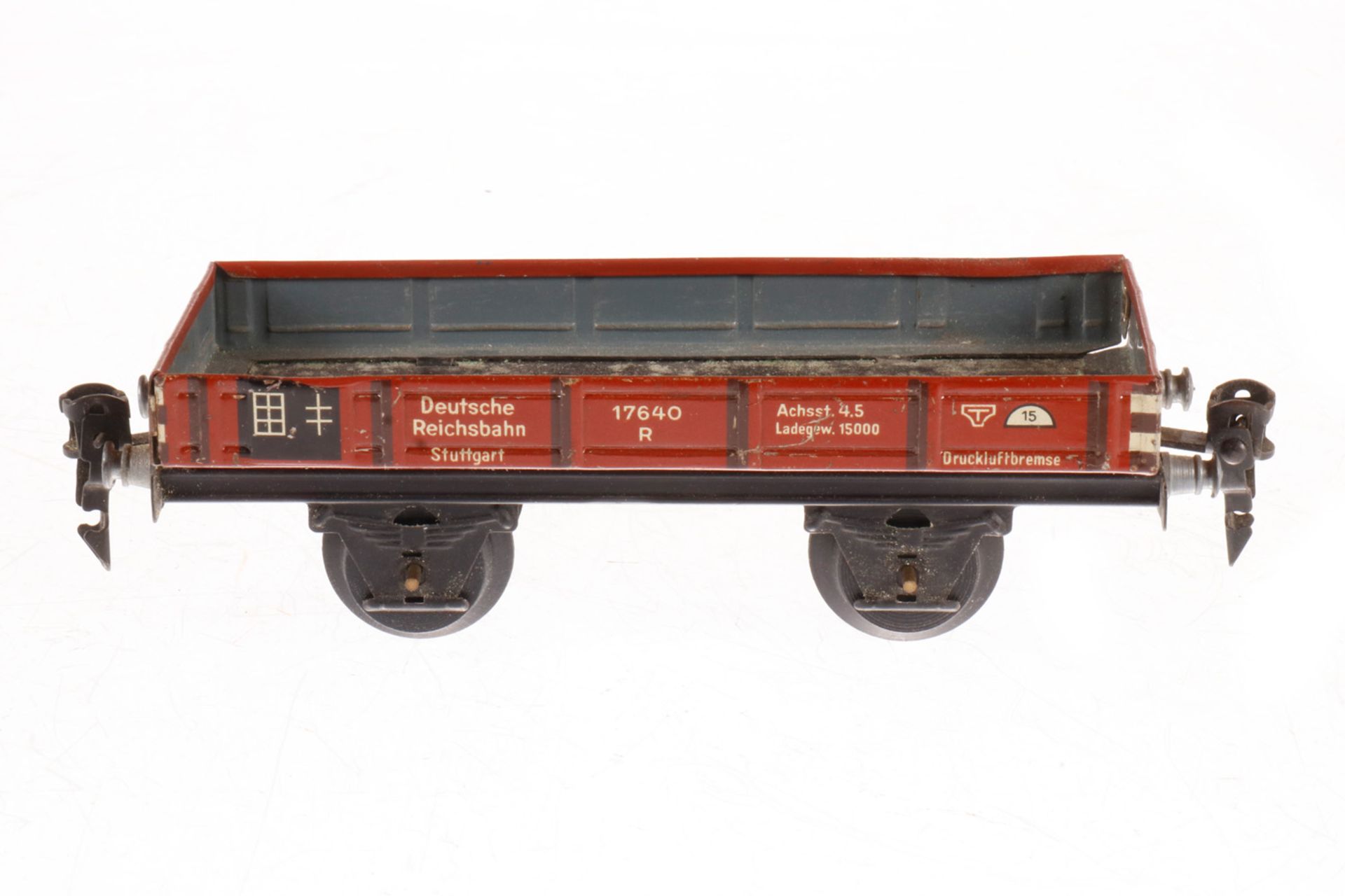 Märklin Niederbordwagen 1764, S 0, CL, L 16,5, im NB-OK, bespielt