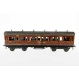 Bing/Bassett-Lowke Abteilwagen 2784 LMS, S 1, CL, mit Inneneinrichtung und 8 AT, LS tw ausgebessert,