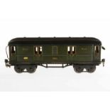 Märklin Postwagen 1869, S 1, HL, mit Innenbeleuchtung und 4 AT, LS und gealterter Lack, L 33, Z 2-