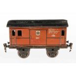 Märklin Post-/Gepäckwagen 1897, S 1, uralt, HL, LS und gealterter Lack, L 19,5, zum Herrichten 19.50