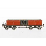 Märklin offener Güterwagen, S 1, HL, 2x 2 LTH, falsche Drehgestelle, ohne Radsätze, L 31,5, bespielt