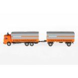 Wiking LKW mit Anhänger "Brötje", grau/orange, bespielt 19.50 % buyer's premium on the hammer