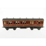 Bing/Bassett-Lowke Personen-/Gepäckwagen 2783 LMS, S 1, CL, mit Inneneinrichtung, 2 DT und 7 AT,