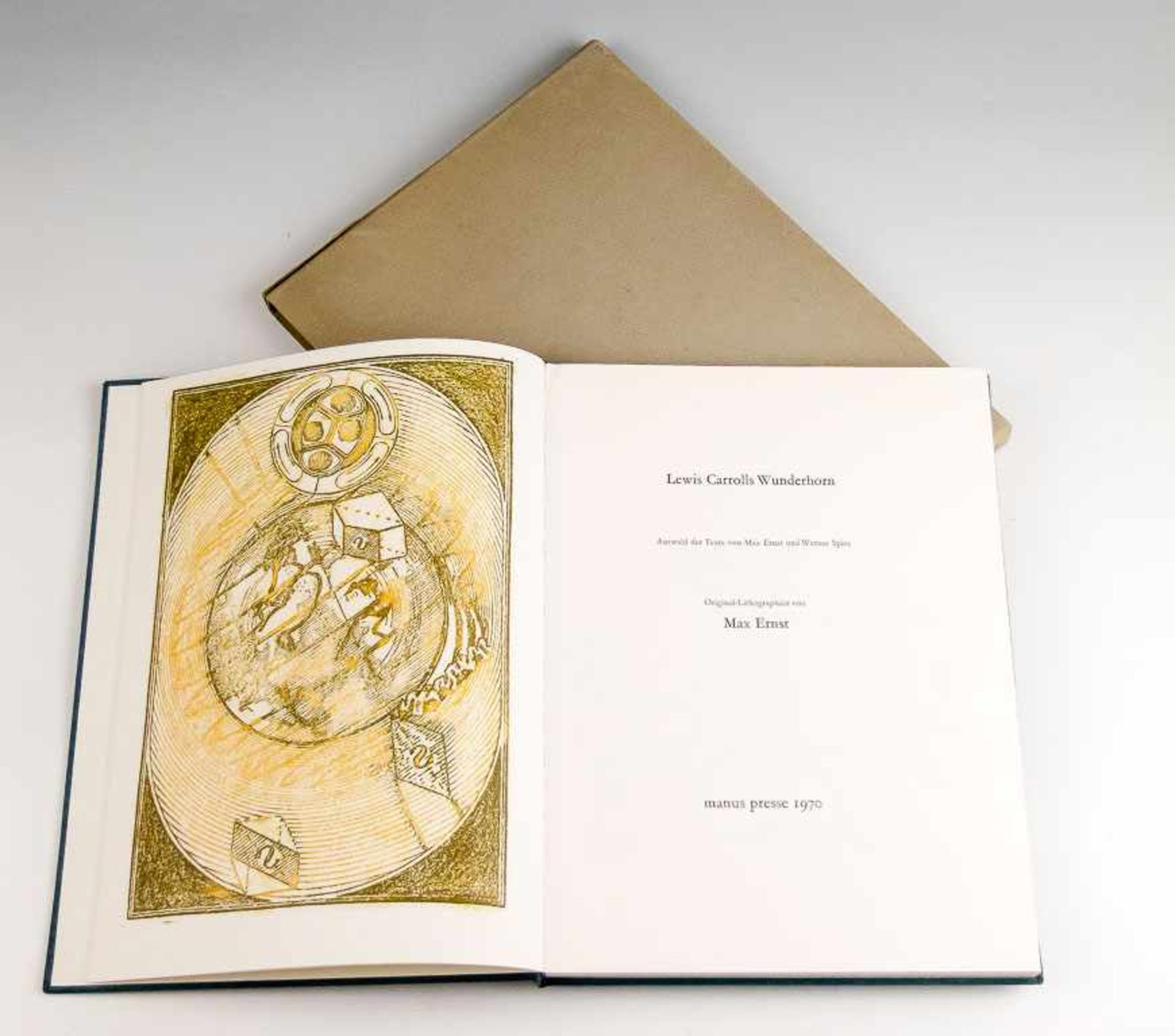 Ernst, Max (Brühl/Rhl., Paris 1891-1976) "Lewis Carrolls Wunderhorn". Buch mit einer Textauswahl von