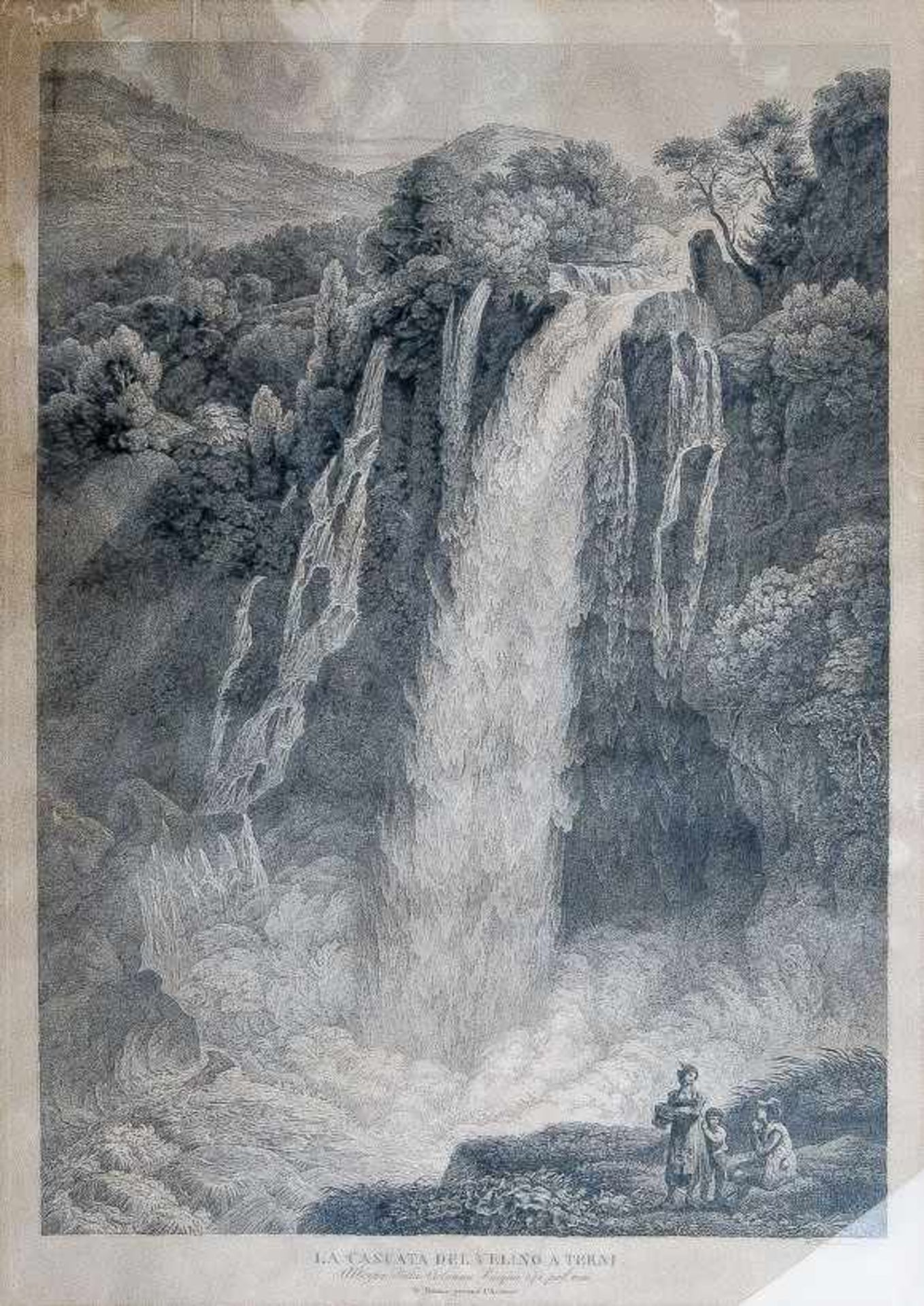 Gmelin, Friedrich Wilhelm (Badenweiler, Rom 1760-1820) La cascata del vilino a terni, Altezzo - Bild 2 aus 2