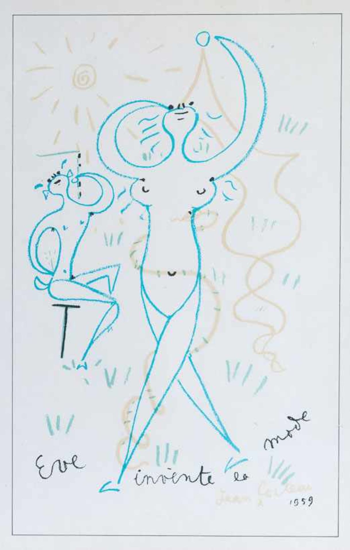 Cocteau, Jean (Maisons-Laffitte bei Paris, Milly-la-Forêt bei Paris 1889-1963) "Eve invente la