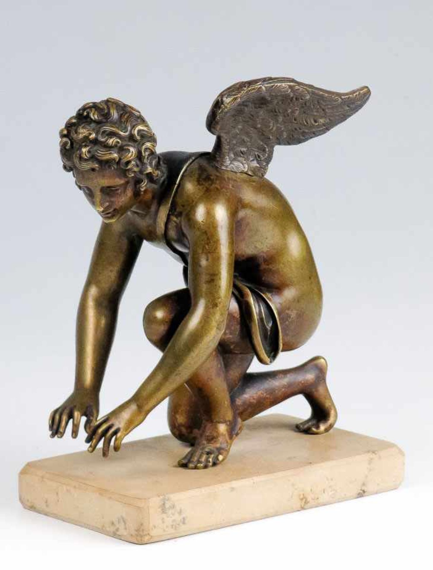 Chaudet, Denis Antonine (1763-1810) Cupido. Bronze. Nach der Marmorskulptur aus dem Louvre. Auf
