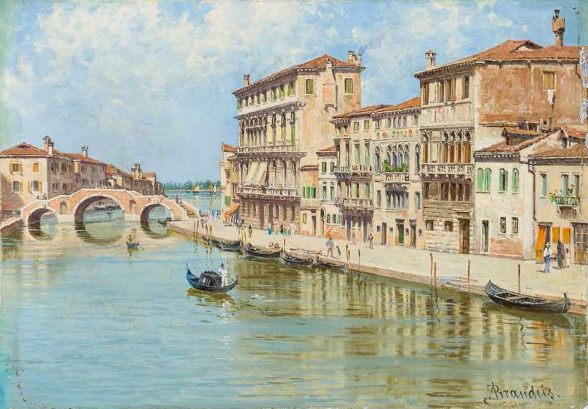 Brandeis, Antonietta (Miskowitz/Böhmen, Venedig 1849-1920) Venedig, Canal di Cannareggio. Auf dem