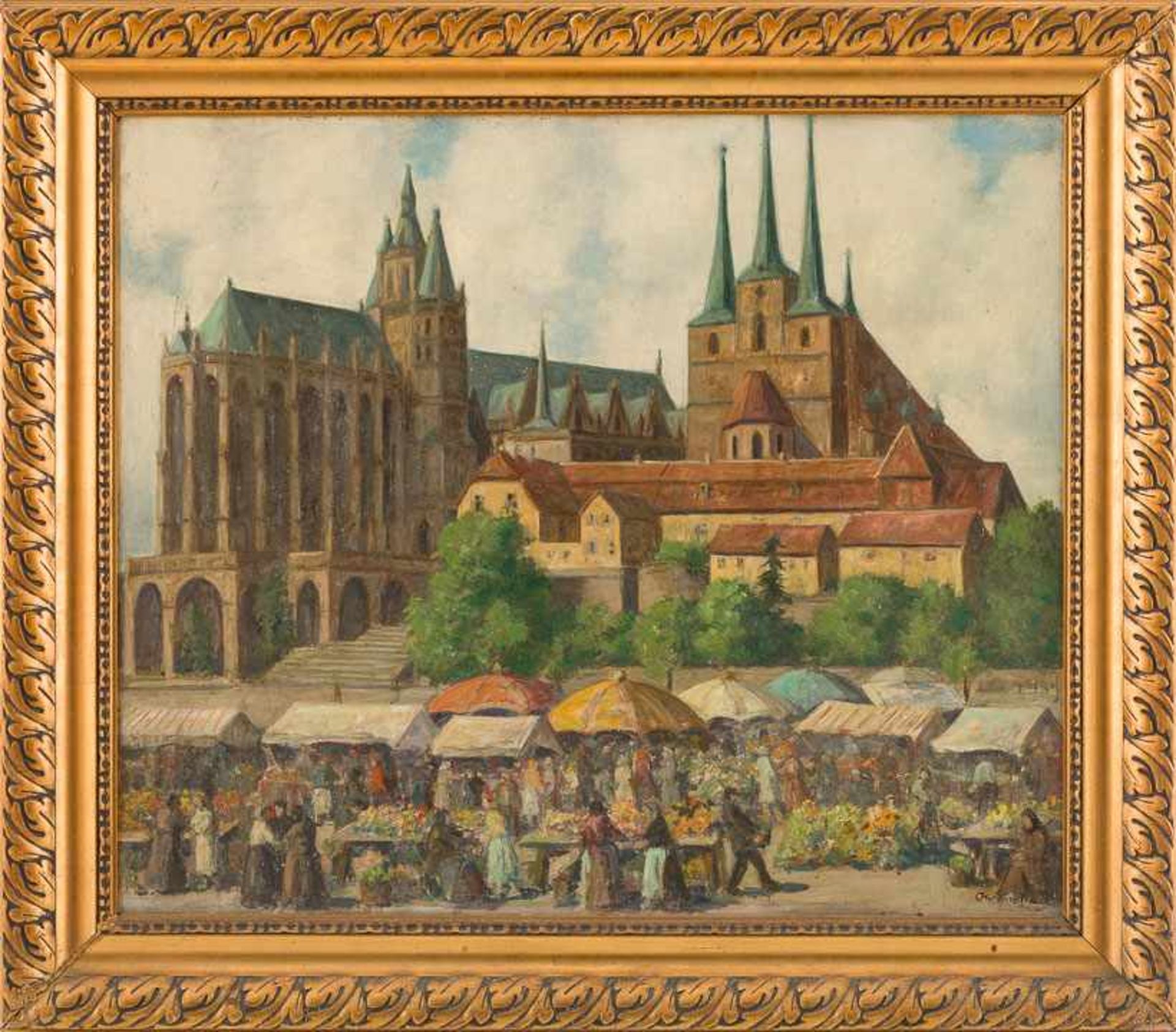 Arndts, Otto (geb. 1879 Marburg, später Berlin, nannte sich Arndts-Charlottenburg) Markttag auf