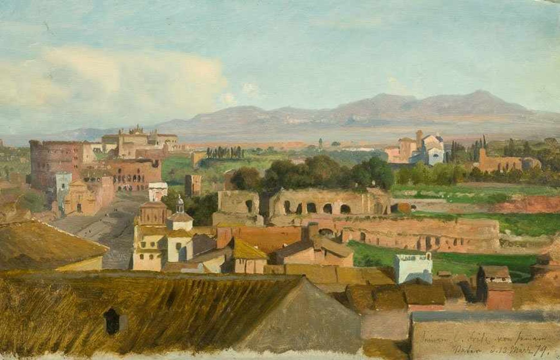 Gurlitt, Louis (Altona, Naundorf 1812-1897) Ansicht von Rom von der Höhe des Kapitolinischen