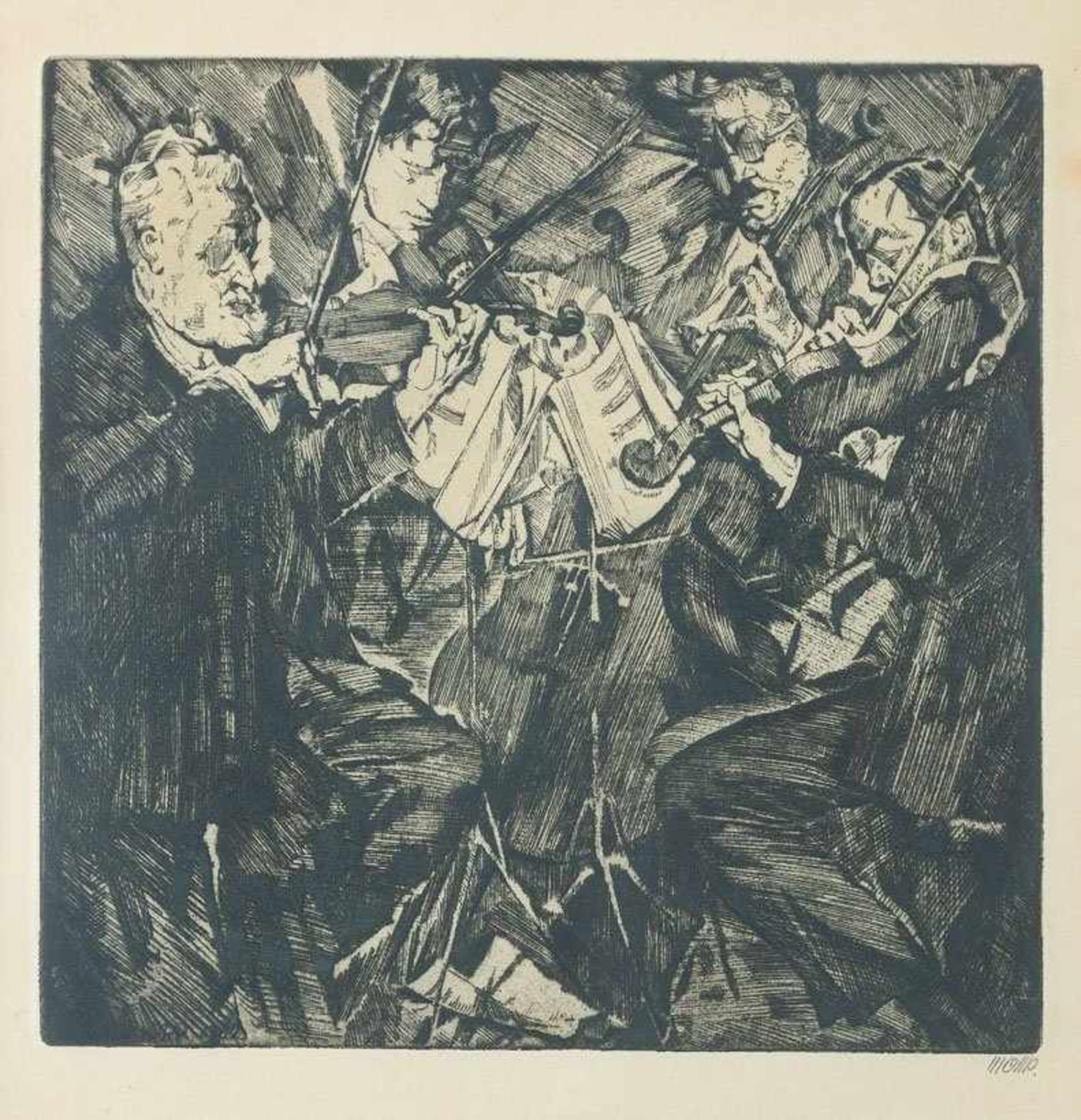 Oppenheimer, Max (Wien, New York 1885-1954) Das Rose-Quartett. 1932. Radierung. Bleistift sign. "