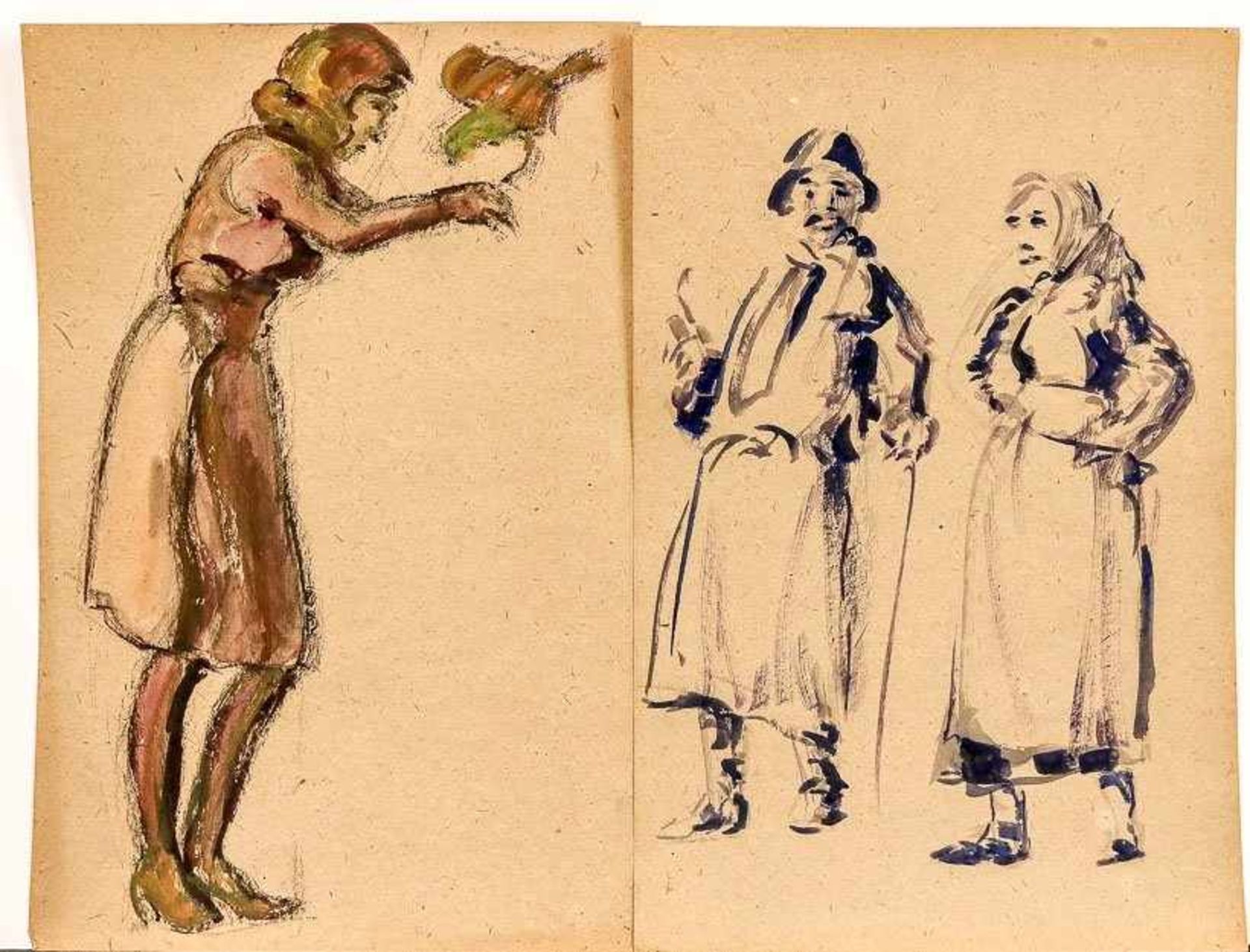 Wolf (um 1930) Sigrid v. Ravenhorst", 1930. Frau mit Hund (2x). Trachtenpaar. Mädchen. Eule... - Bild 2 aus 3