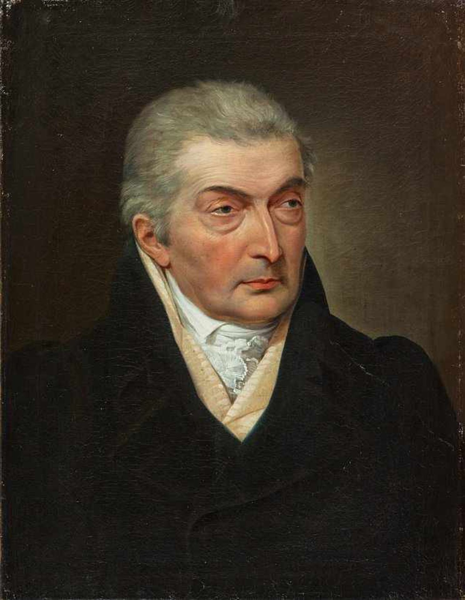 Deutscher Porträtist (um 1810/20) Älterer Herr mit scharf geschnittenen Gesichtszügen und