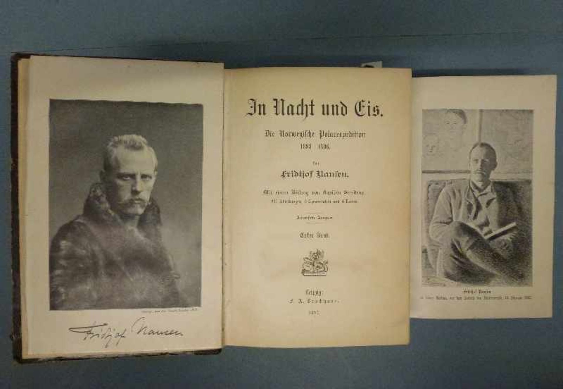 In Nacht und Eis, Fridtjof Nansen 1. und 2. Band, Brockhaus Leipzig 1897, Karten vollständig?,