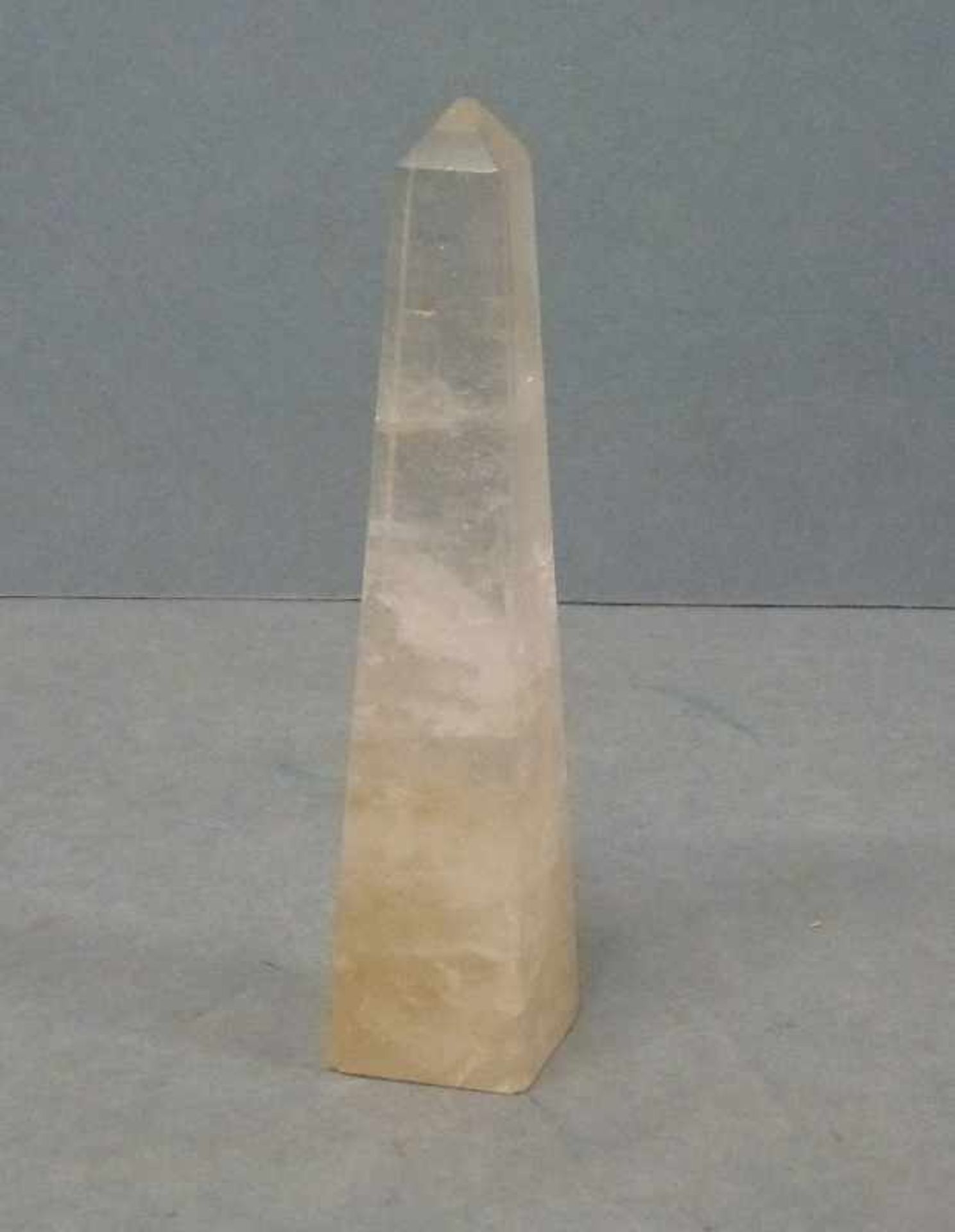 Obelisk, Bergkristall H 17 cm - Bild 2 aus 2