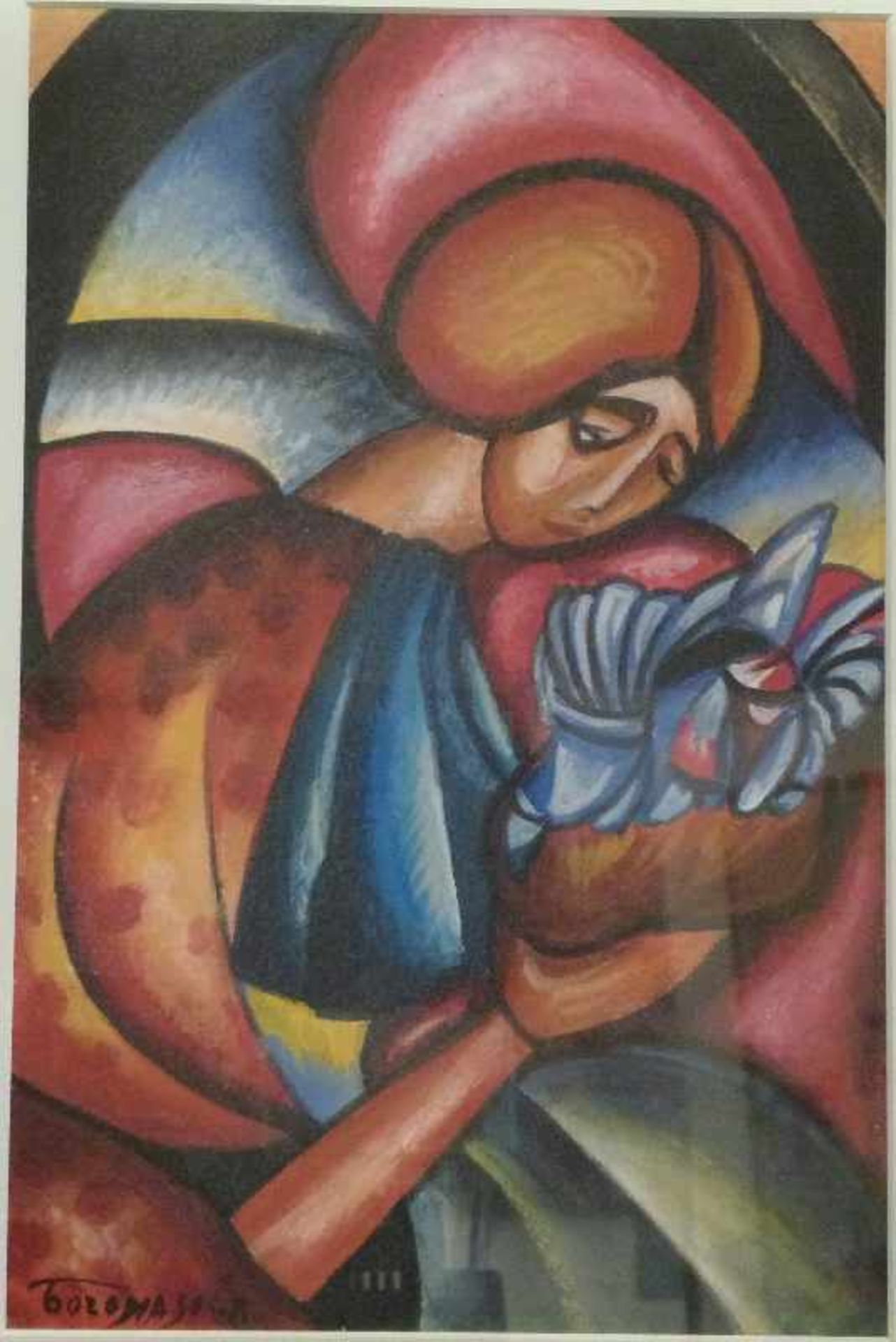 "Die Mutter", Aleksandr Konstantin Bogomazov (1880-1930) Gouache, kubistisch aufgelöste