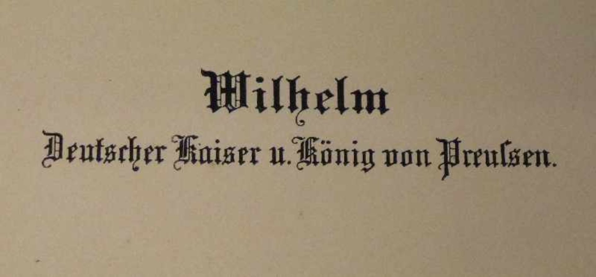 Visitenkarte Kaiser Wilhelm II. cremefarbener Karton m. schwarzer Frakturaufschrift: Wilhelm - Bild 2 aus 2