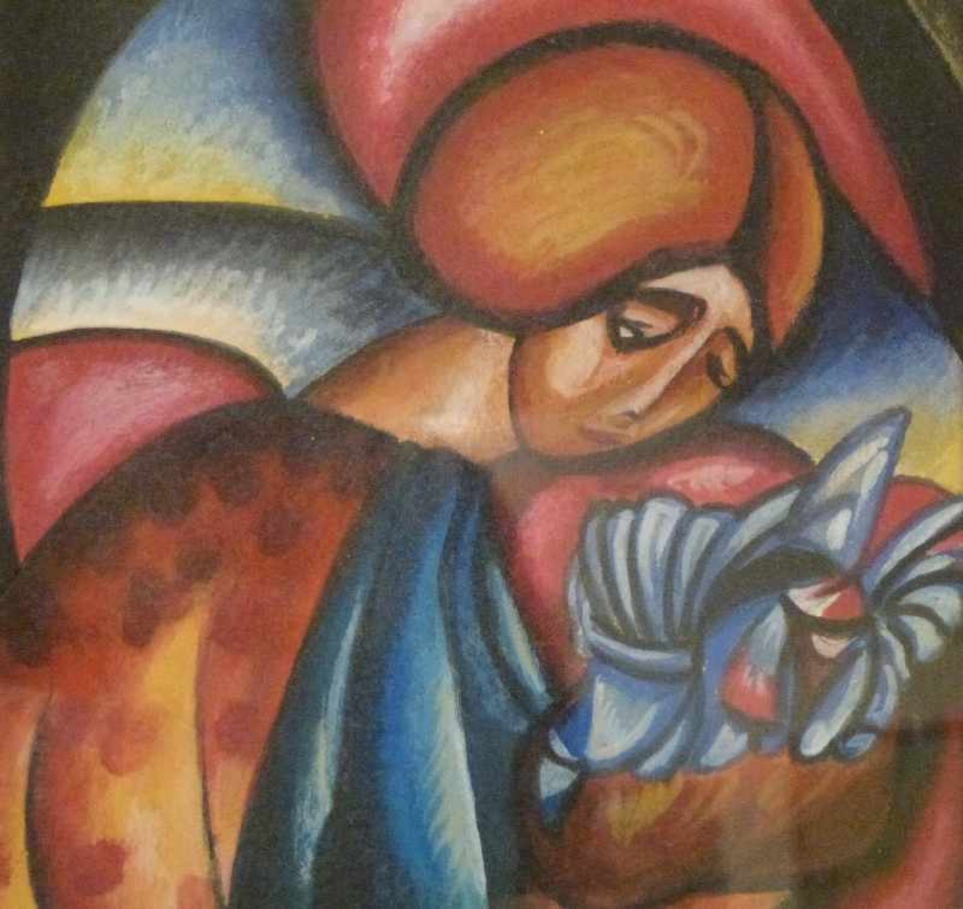 "Die Mutter", Aleksandr Konstantin Bogomazov (1880-1930) Gouache, kubistisch aufgelöste - Bild 2 aus 4