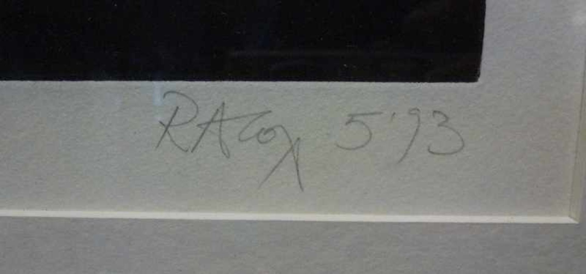 "Two extravagant wizards", 5/93 Radierung, undeutl. sign.: RA Cox?, Probedruck, 50x40 cm, - Bild 3 aus 3