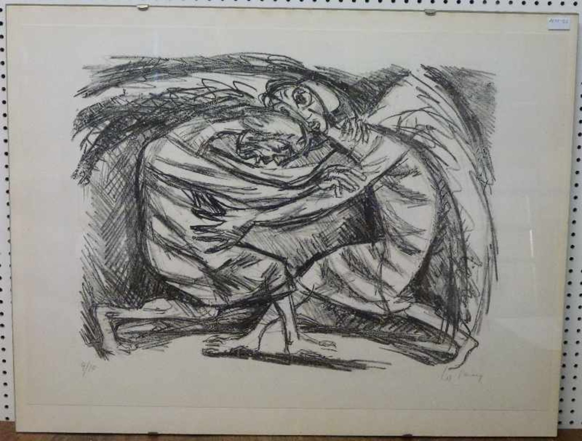 "Kampf mit dem Engel", Werner Persy (1924) Lithographie, 9/10, Bleistiftsign., 38x49 cm - Bild 2 aus 4