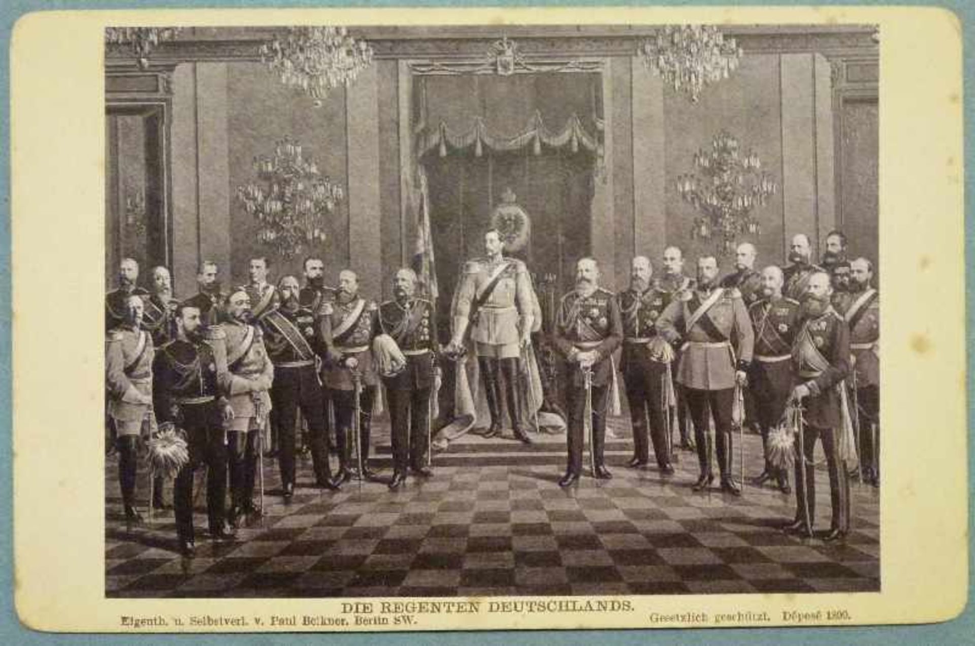 2 Fotokarten, Wilhelm I. u. "Die Regenten Deutschlands" Der Kaiser im offenen Landauer, - Bild 2 aus 4