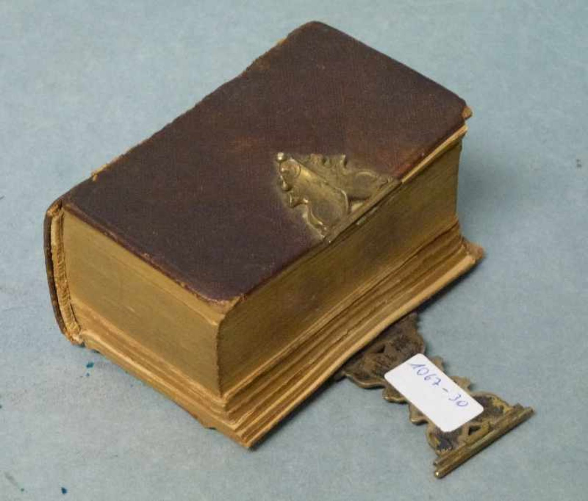 "Het nieuwe Testament", Amsterdam, 1849 geprägter Ledereinband, Deckel gelöst, gravierter