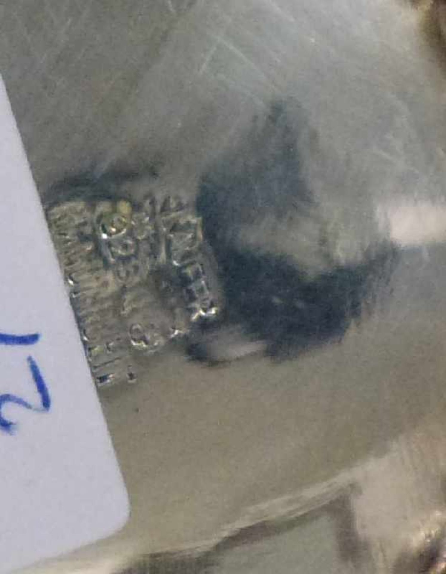 Henkelkörbchen und Fußschale, 925/800er Silber oval, Kordelstand u. -henkel; Palmettenrand, 4 - Bild 4 aus 4