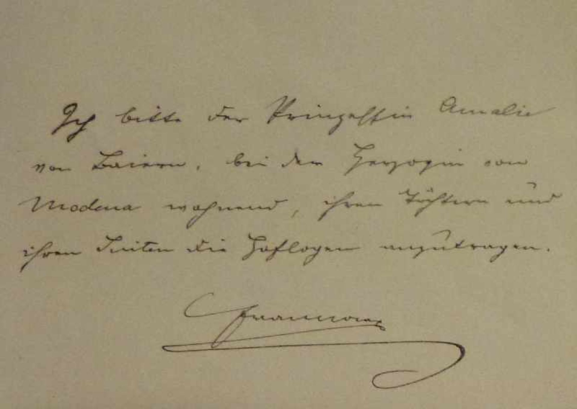 Brief des Kaisers Franz Joseph I. eigenhändiger Brief des Kaisers an seinen Obersthofmeister Fürst - Bild 4 aus 4