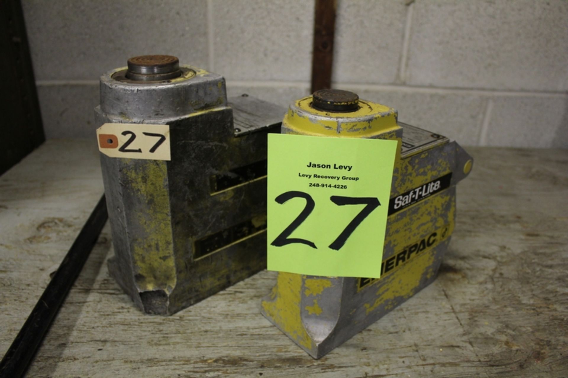 Lot of (2) Enerpac Saf-T-Lite Hydraulic Jacks - Image 3 of 6