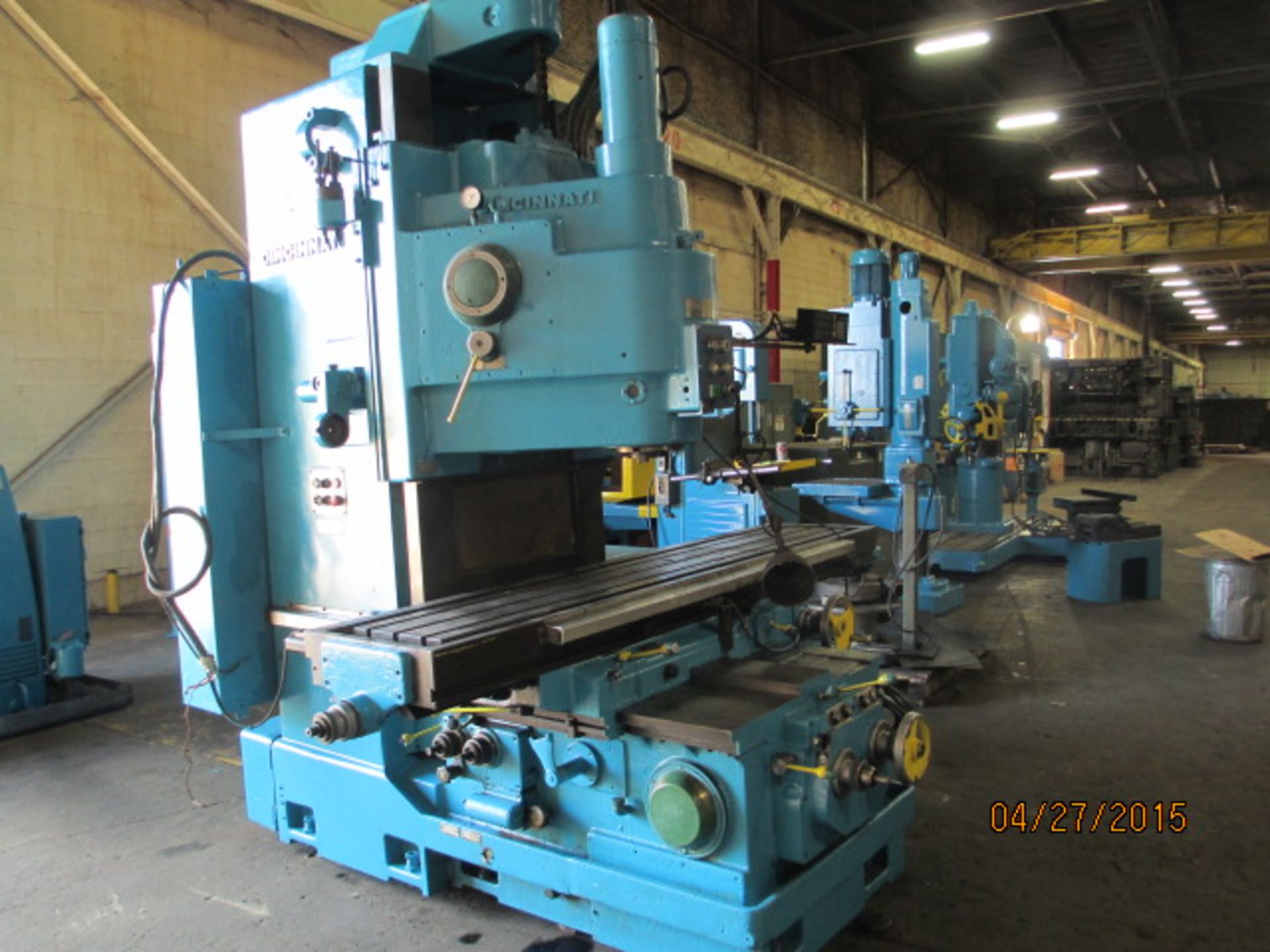 CINCINNATI MODEL 550-20 "VERCI-POWER" BED TYPE VERTICAL MILL.