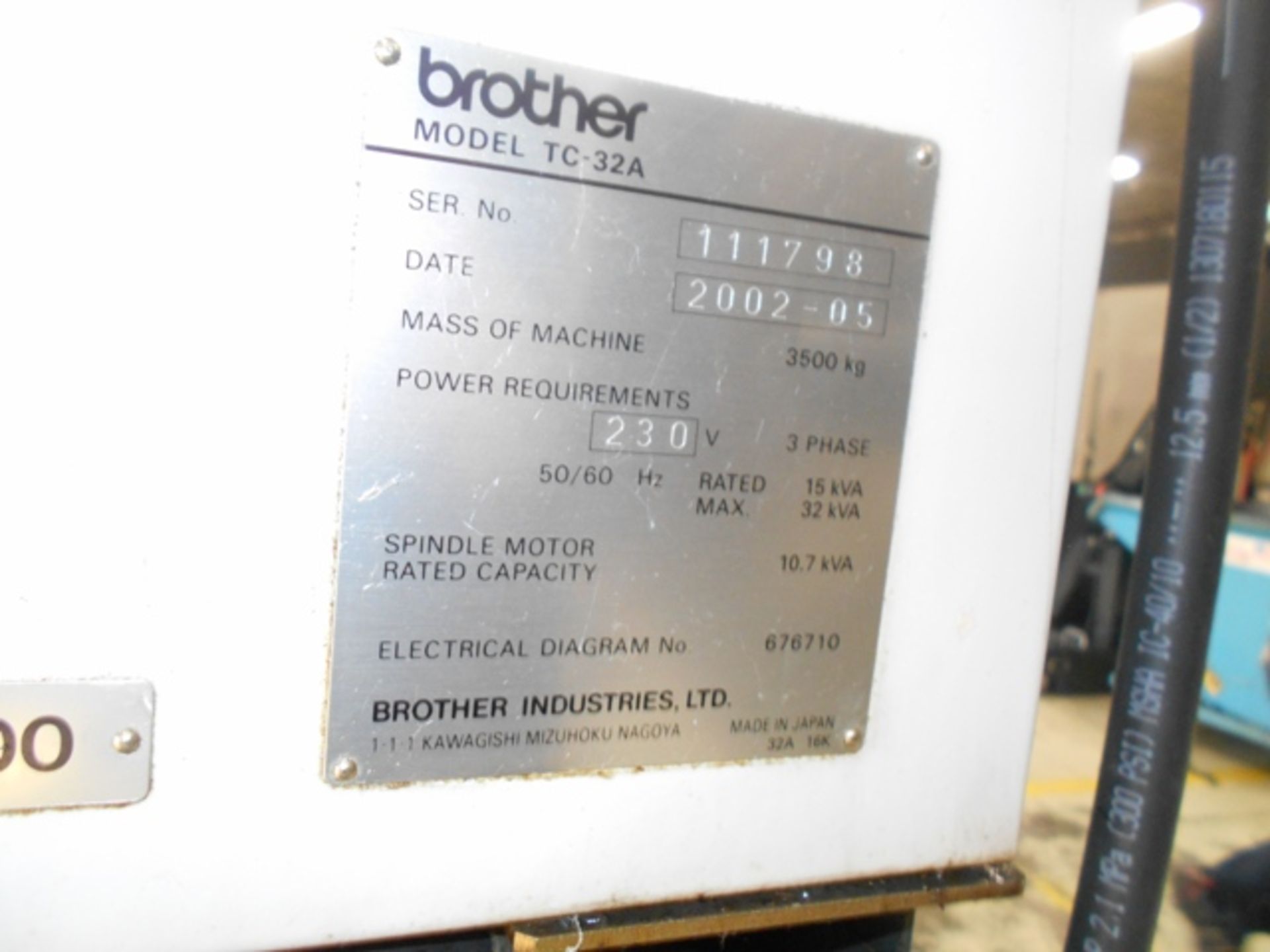 Brother TC 32A Drill & Tap with (2) pallets and (2) 4th axis rotary tables - Image 12 of 12