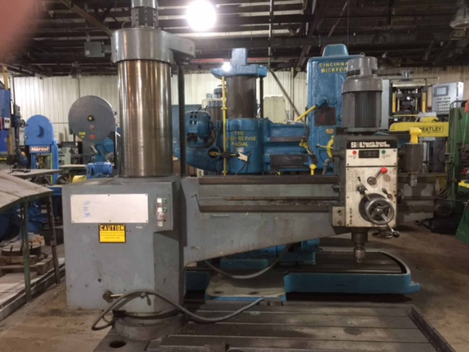 SOUTHBEND 5' X 12" RADIAL ARM DRILL PRESS